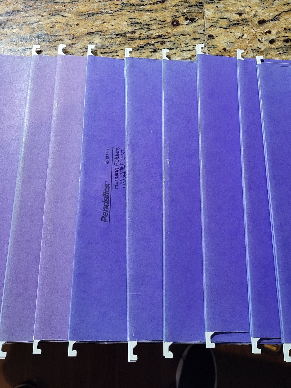 Purple Hanging File Folders - Pack of Assorted Shades